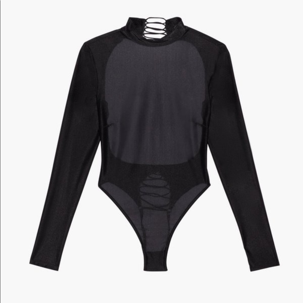 NWOT Savage Not Sorry Long-Sleeve Open-back teddy